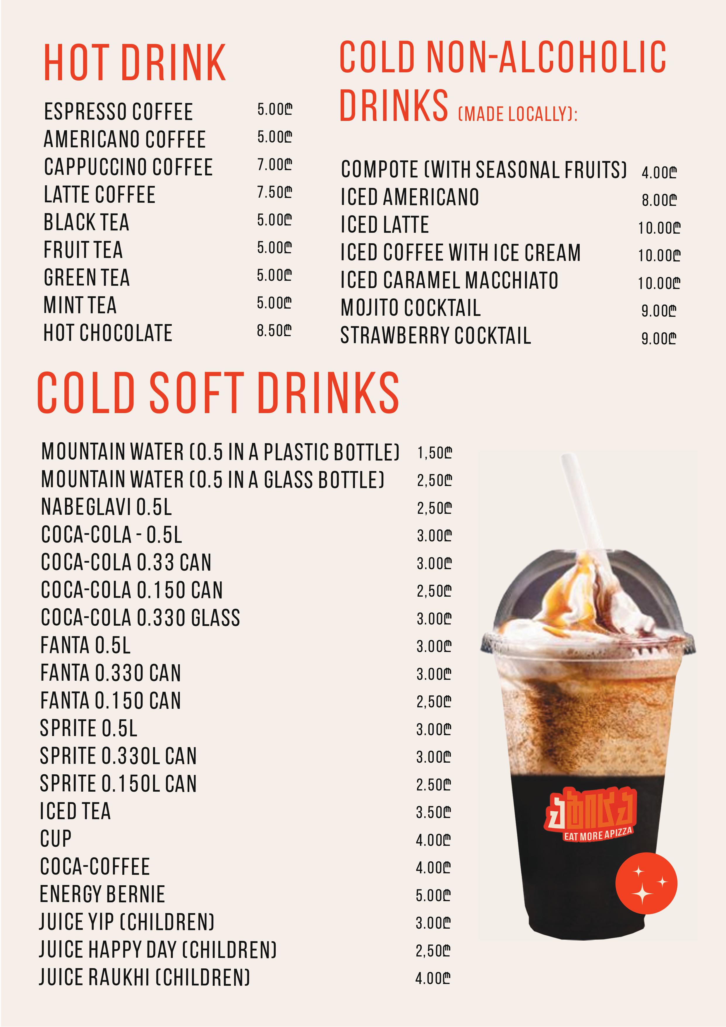 Apizza menu page 9